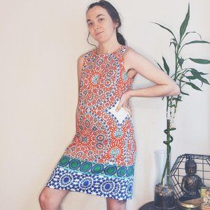 Pattern colorful sheath dress